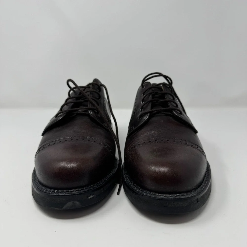 Timberland Mens Size 8.5 Oxford Cap Toe Dress Shoes Dark Brown‎ Leather 92074